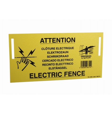Yellow Fenceman Warning Sign